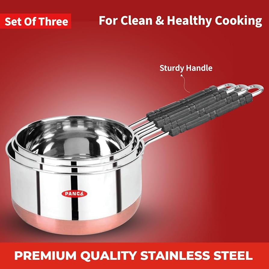 銅鍋　ソースパン　5個セット Amazon | PANCA 銅ソースパンセット - 1、1.5&2.5リットル容量